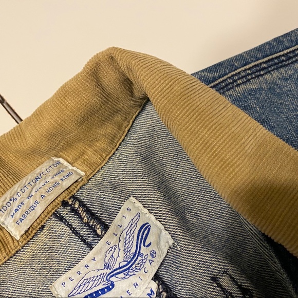 Vintage 80s Perry Ellis Jean Jacket Men's Medium - Picture 6 of 8